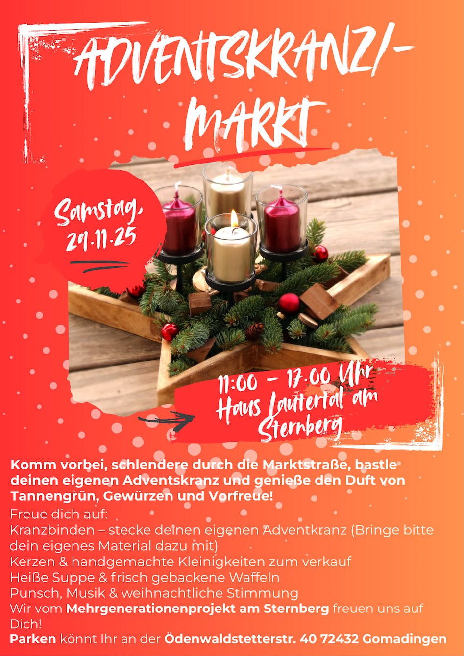 29. November 2025 Adventskranz-Markt