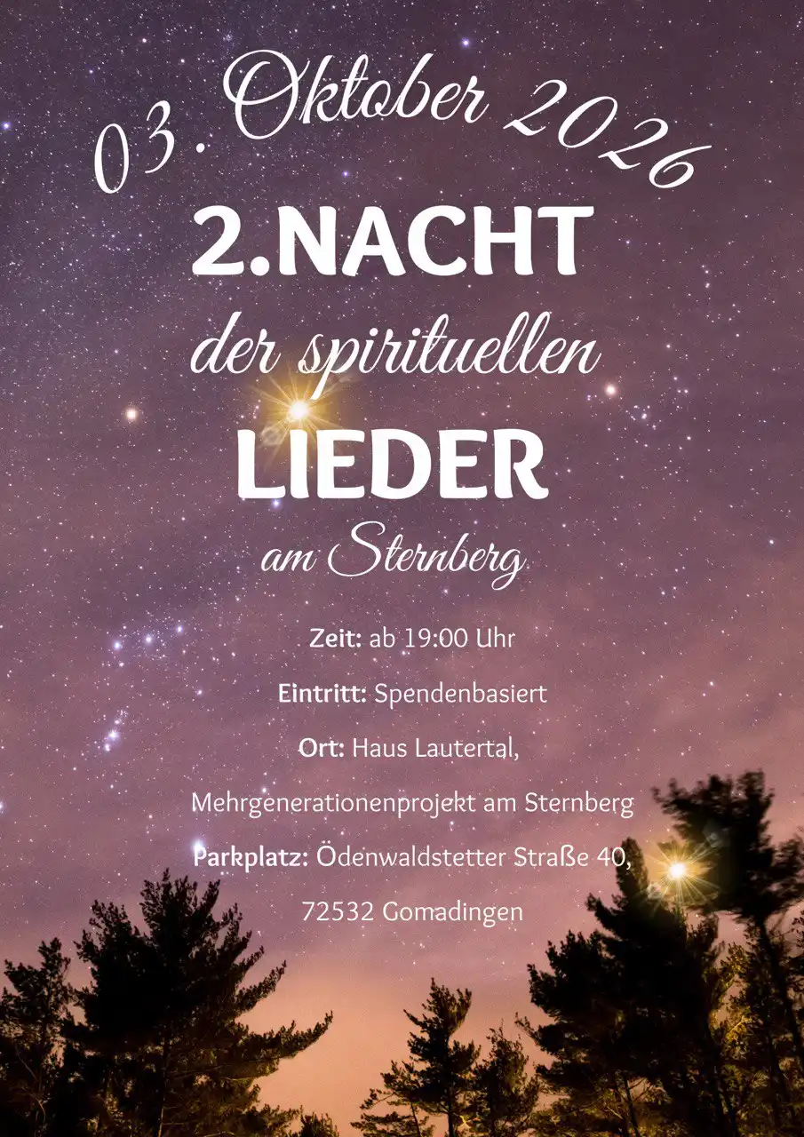 Nacht der spirituellen Lieder, 2026-10-03